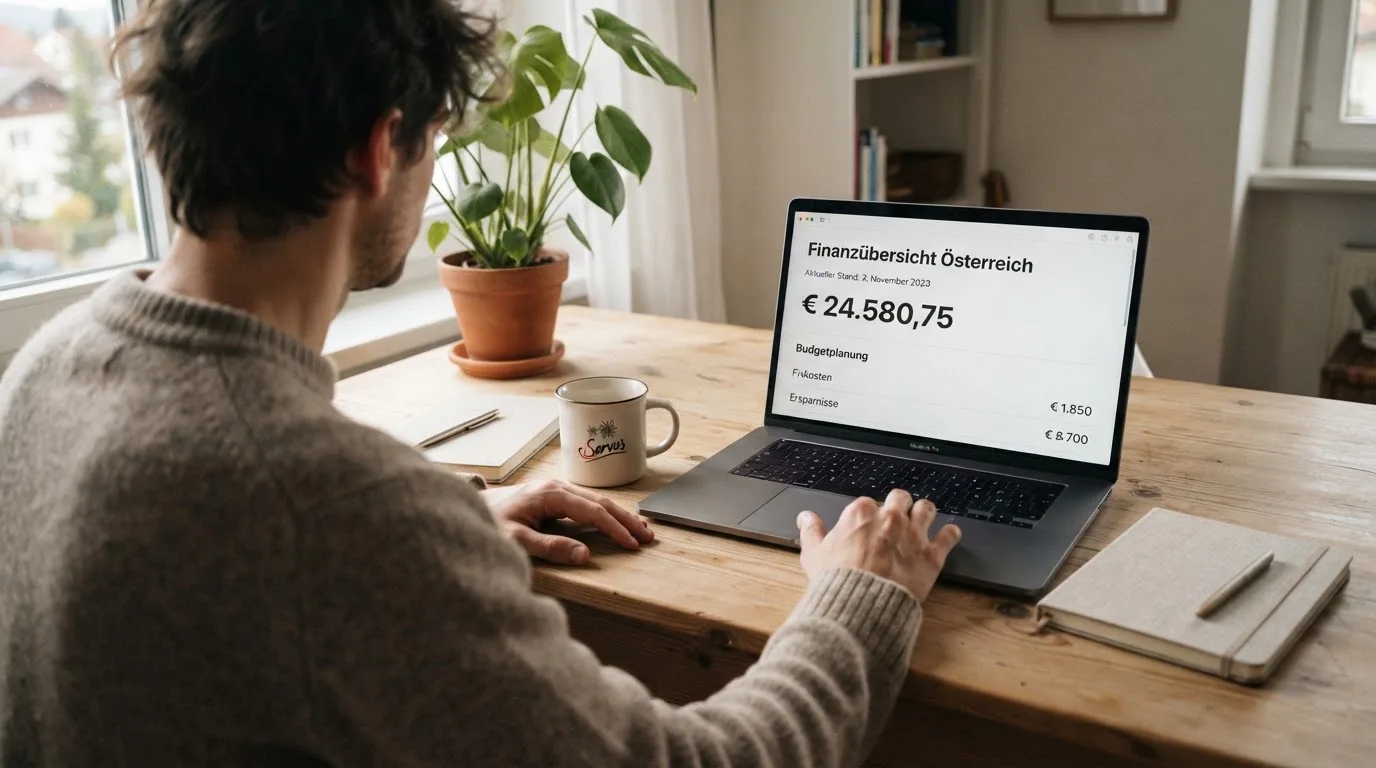 Person am Laptop liest eine Übersichtsseite zu Glücksspielen im Internet — beste online spielothek casinos